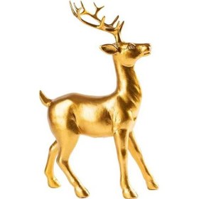 Resim Pazly Taşınma Suntek Heykeli Hediyesi Geyik Eve Ayakta-altın Nm 
