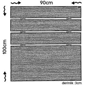 Resim Pasific Home Huga Tek Kişilik Meşe Yatak Başlığı 90lk / 90 cm Baza Başlık 