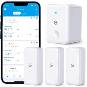 Resim Govee WLAN Higrometre Termometre 3'lü Paket, Uygulamalı ve Hassas 