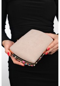 Resim Luvishoes Luvi Shoes Seul Bej Multi Çakıl Taşı Kadın Abiye Çanta Çok Renkli 
