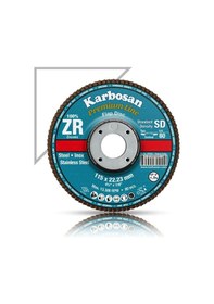 Resim Karbosan Flap Disk Çelik Ve İnox Zımpara Zr 115x22.23/80 Kum Sd-konik 983465 10adet 