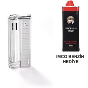 Resim Atomic German Benzinli Muhtar Çakmağı Krom+ Imco Benzin Set 