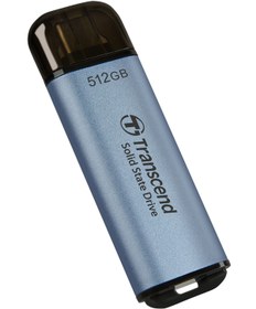 Resim transcend TS512GESD300C 512GB USB/Type-C 10Gbps 1050/950MB/s Taşınabilir Harici SSD - Mavi 