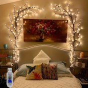 Resim 1PC USB Güçlü Salkım LED Duvar Dekoru, 96 LED Işık, 5.9ft/1.8m Şenlik Dekorasyon String, Oturma Odası, Yatak Odası, Düğün, Parti, Veranda ve Bahçe Aydınlatma Dekorasyonları için Uygun 