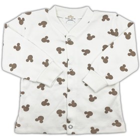 Resim Sema Baby Mickey Mouse Bebek Pijama Takımı – Ekru 0-3 Ay Unisex 