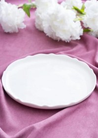 Resim Acar Por6578 Nirvana Yuvarlak Beyaz Porselen Tabak 22,5 Cm Beyaz 