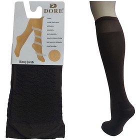 Resim 12'li Set Diz Altı Kalın Ten Göstermeyen Kadın Masaj Çorap-kahve Kahve 