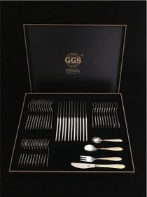 Resim Sonja Parlak Altın Solingen 96 Parça Çatal Kaşık Bıçak Seti 