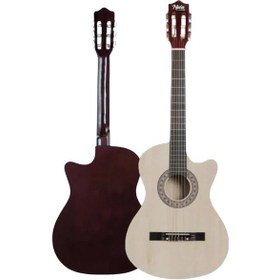 Resim Midex Cg-395nt Natural Renk Kesik Klasik Gitar 4/4 Yetişkin Boy Sap Ayarlı Full Set 