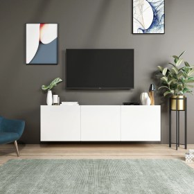 Resim BMdekor TV Sehpası Duvara Asma Wishe Beyaz 150 cm 