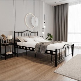 Resim Mobilya Dükkanım Bella Metal Karyola 140x190 ARM142 Siyah 