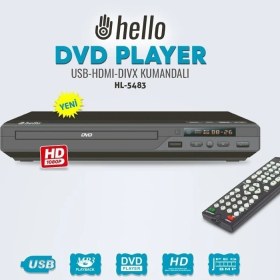 Resim Hello HL-5483 USB-HDMI-DIVX Kumandalı DVD Player 