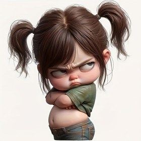 Resim 17.78cm Öfkelendi Kız Vinil Çıkartması - Pigtails, Yeşil Gömlek ve Kot Pantolonlu Karikatür Karakter, Kendinden Yapışkanlı Laptop, Telefon, Kamyon, Motosiklet, Duvar, Pencere, Bardak, Metal, Seramik, Tek Kullanımlık, Parlak Bitiş, Duvar Çıkartması | Eğlenceli Tasarım | Parlak Bitiş Çıkartması, Sevimli Oda Dekoru 