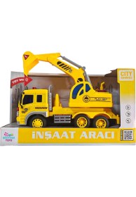 Resim Brother Toys Inşaat Aracı Kepçeli Kamyon Sesli Işıklı Sirenli Oyuncak Araba 28 Cm. 