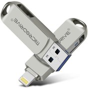 Resim Sones Microdrive 2'si 1 Arada 8 Pin + Usb 2.0 Taşınabilir Metal Usb Flash Disk, Kapasite: 128 Gb 