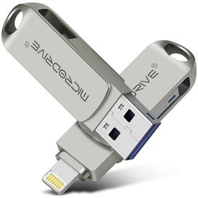 Resim Sones Microdrive 2'si 1 Arada 8 Pin + Usb 2.0 Taşınabilir Metal Usb Flash Disk, Kapasite: 128 Gb 