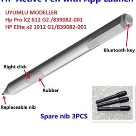 Resim HP Uyumlu Pro X2 612 G2 839082-001 Bluetooth Stylus Kalem 