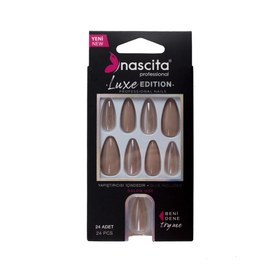 Resim Nascita Luxe Edition Badem Rosewood Takma Tırnak S277 24'lü 
