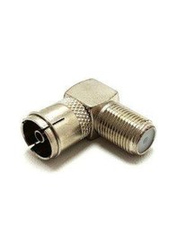 Resim F Konnektör Dişi Anten Fiş Dişi Çevirici 90Derece - 5Adet 