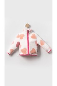 Resim aden kids Kışın Sıcacık! Kız Çocuk Büyük Peluş Hırka - Kalp Desenli Fermuarlı Çocuk Mont Modeller 