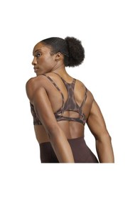 Resim Earstr/black/prınt Adidas Kadın Koşu - Yürüyüş Sporcu Sütyeni Bra Opt Aop Ls B Kf5702 Kahverengi 