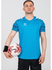 Resim Hummel Line Antrenman Tişört Turkuaz 