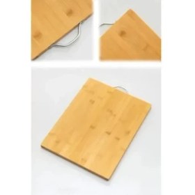 Resim Renklime Metal Saplı Bambu Kesim Panosu 
