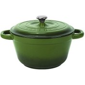 Resim Lava New Heritage Serisi 22 CM Döküm Demir Kapak Yeşil Yuvarlak Tencere LV Y TC3 22 YK3 G 