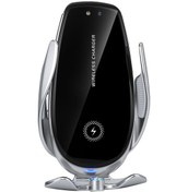 Resim Butu V3p Hava Firar Klipsi Akıllı Otomatik Algılama Cep Telefonu Braketi Araba 15w Kablosuz Şarj Cihazı Gümüş 