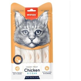 Resim Wanpy Tavuklu ve Yengeçli Sıvı Kedi Ödül Maması 5 x 14 G 