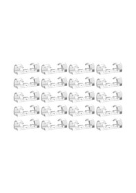 Resim Yaleker Çift Taraflı Yapışkanlı Kablo Tutucu, 20'li Set, Abs Malzeme, Her Yüzeye Uyumlu, Düzen Ve Temizlik İçin 