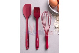 Resim Feyza Design Işığa Dayanıklı Silikon Tatlı-Pasta Hazırlık Seti, Spatula, Yumurta Fırçası, Çırpıcı 
