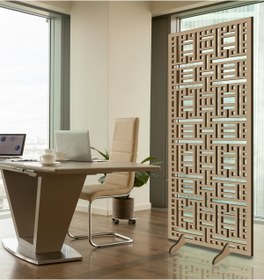 Resim Liar Dekor Liar Ahşap Seperatör (Paravan) - KSP-59 - (10 mm) - (69 cm x 139 cm) - (Ham) 