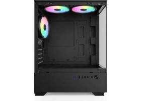 Resim Aktuf Fiero Siyah 3 Rgb Fanlı Temperli Cam Panel Boş M-Atx Gaming Oyuncu Bilgisayar Kasası 