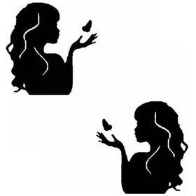 Resim Tatlı Kızlar Oto Motor Laptop Duvar Folyo Sticker 25 X 25 