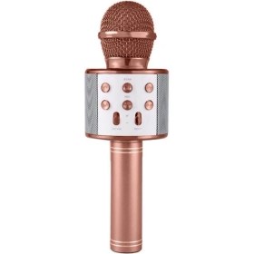 Resim İnnmerry Karaoke Mikrofonlu Hoparlör - Şarjlı -Bluetooth Rose Gold (5047) 