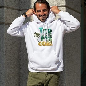 Resim Beach Tasarımlı Kapşonlu Sweatshirt 
