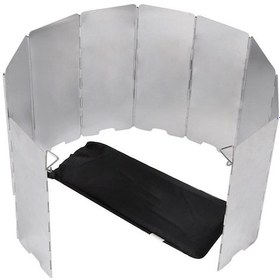 Resim Neevoyu Kamp Çadırı Açık Hava Mutfak Alüminyum 10 Parça Çevirkili Rüzgar Engelleyici, Taşınabilir Katlanabilir Depolama Çantası İle Gümüş 