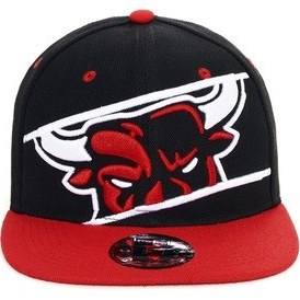 Resim Berellini Chicago Bulls Hip-hop Şapka Özel Kolleksiyon Siyah - Kırmızı 