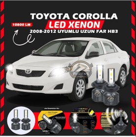Resim Toyota Corolla 2008-2012 Uzun Far Uyumlu Şimşek Etkili Led Xenon Premium Series Hb3 