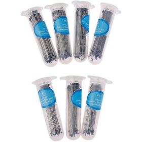 Resim 100 Adet Paslanmaz Çelik Böcek İğnesi Plastik Saklama Tüpleri ile - 4 Boyut (0.27mm'den 0.71mm'ye) Entomoloji, Diseksiyon ve Okul Laboratuvarlarında Örnek Hazırlığı için, Okul Laboratuvarı Temel Araçları | Hassas Araçlar | Şeffaf Plastik Kılıf 