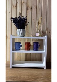 Resim Beyaz Tasarım Baharatlık Dekoratif Mutfak Rafı 