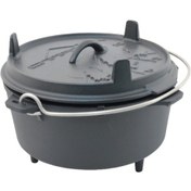 Resim Campout 12 Inch Emaye Kaplı Döküm Tencere Siyah 