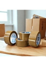 Resim 45mm Kahve Rengi Koli Bandı - Hotmelt - Extra Güçlü Yapışma 1 