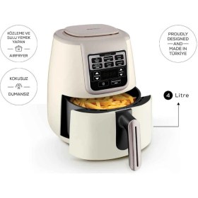 Resim Karaca Air Pro Cook 3 In 1 Xl Ev Yemeği, Közleme, Sulu Yemek Tencereli Airfryer Iconic Beige 