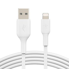 Resim Belkin CAA001BT1MWH BoostCharge USB-A to Lightning 1M Şarj Kablosu - Beyaz 