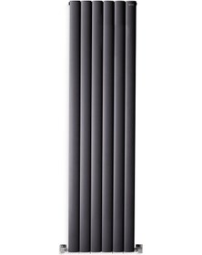 Resim 1800mm X 475mm Yüksek Isı Kapasiteli Dekoratif Lilac Dikey Aluminyum Radyatör Antrasit 
