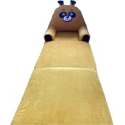 Resim annebebektasarım Katlanabilir Bebek-çocuk Koltuğu Sandalye Portatif Yatak Puf Hardal Panda 