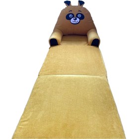 Resim annebebektasarım Katlanabilir Bebek-çocuk Koltuğu Sandalye Portatif Yatak Puf Hardal Panda 