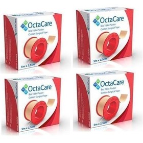 Resim Octacare 10502 Tıbbi Bez Flaster 5 M x 2.5 CM 4 Adet 